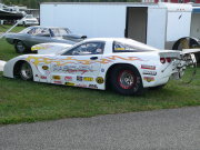 White Corvette Drag Car